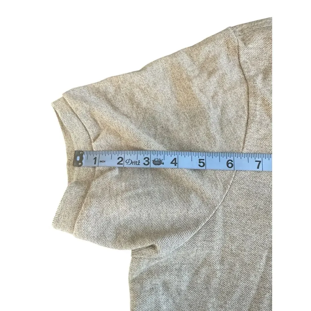 Polo Ralph Lauren Men's Polo Tan‎ Brown Short Sleeve Custom Fit Office Work XL